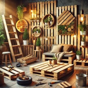 Image showing creative ways to repurpose a wood pallet