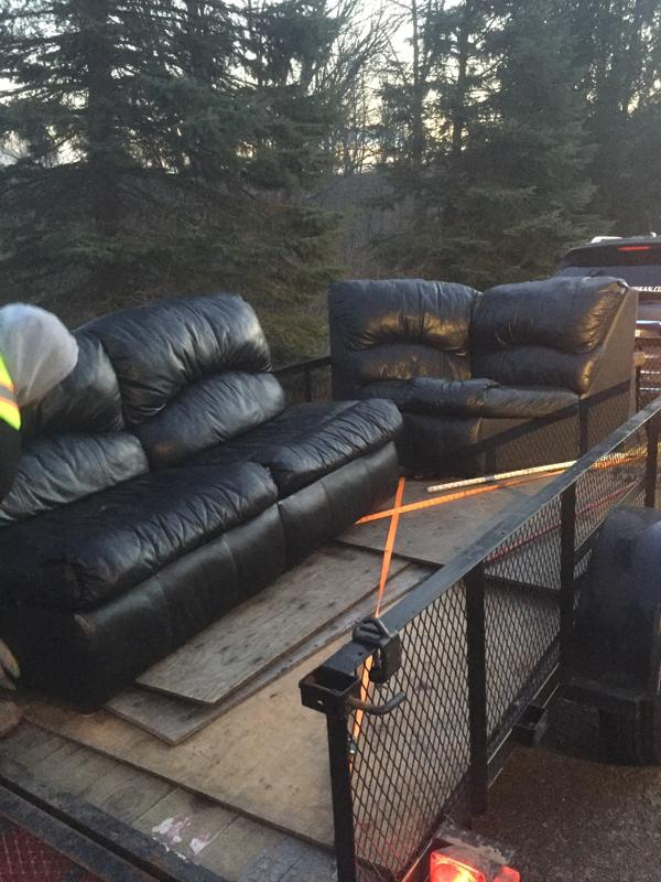 Photo of couch removal NJR completed in New Fairfield, CT