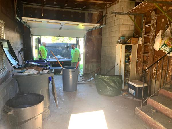 photo of a garage cleanout in Darien Connecticut