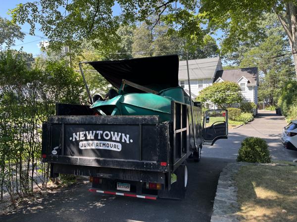Picture of NJRs truck loaded up with a playset we removed